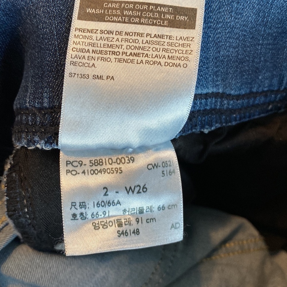 Signature by Levi Strauss Simply Stretch Pull on Super Skinny Jeans Size 2 W 26 - Picture 10 of 13